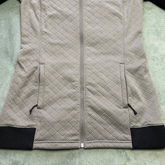 The North Face Jacket Womens Small Quilted Gray Black Full Zip Running Outdoors - Picture 3 of 15